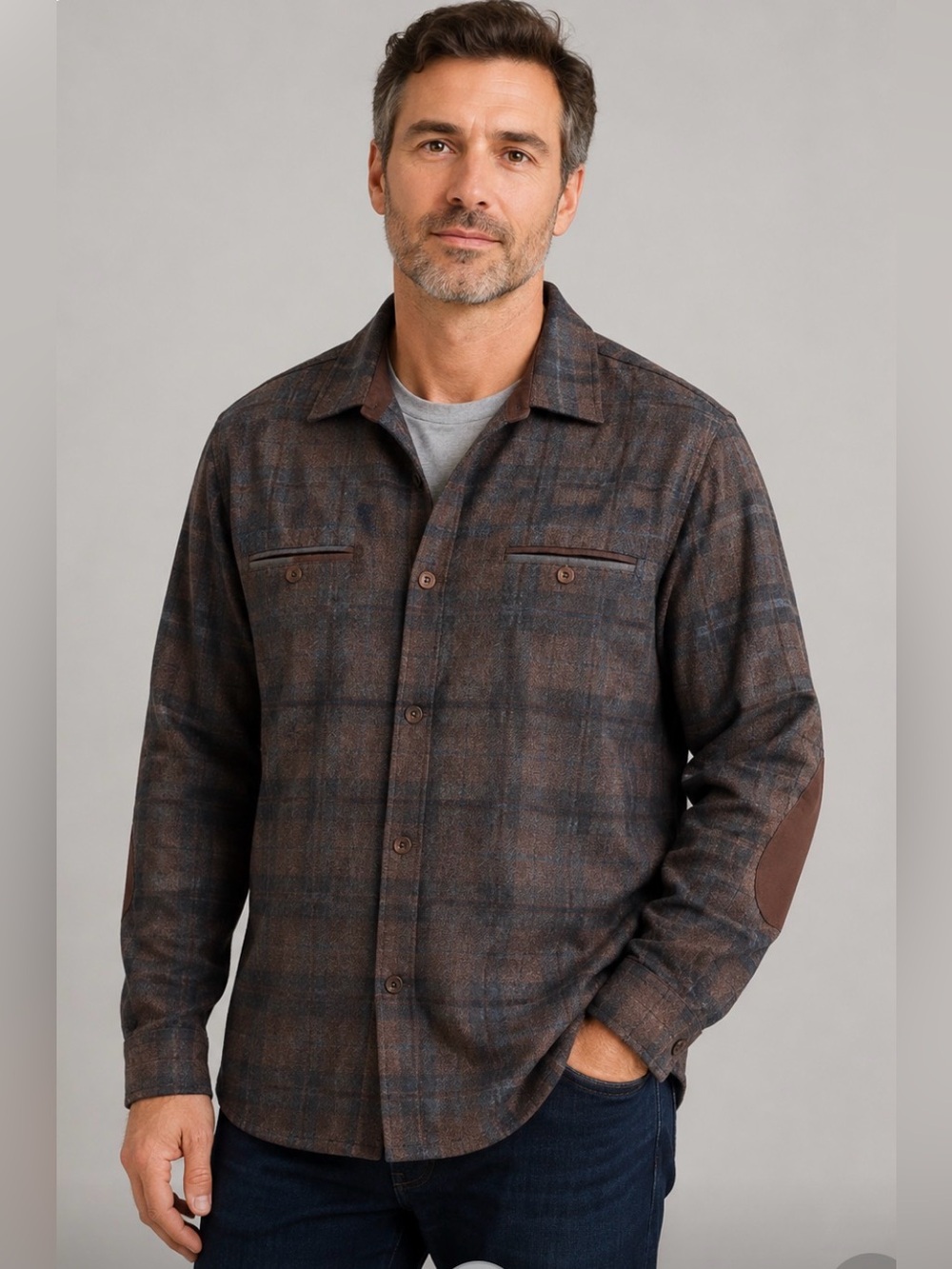 Tommy Bahama Plaid Shirt Jacket